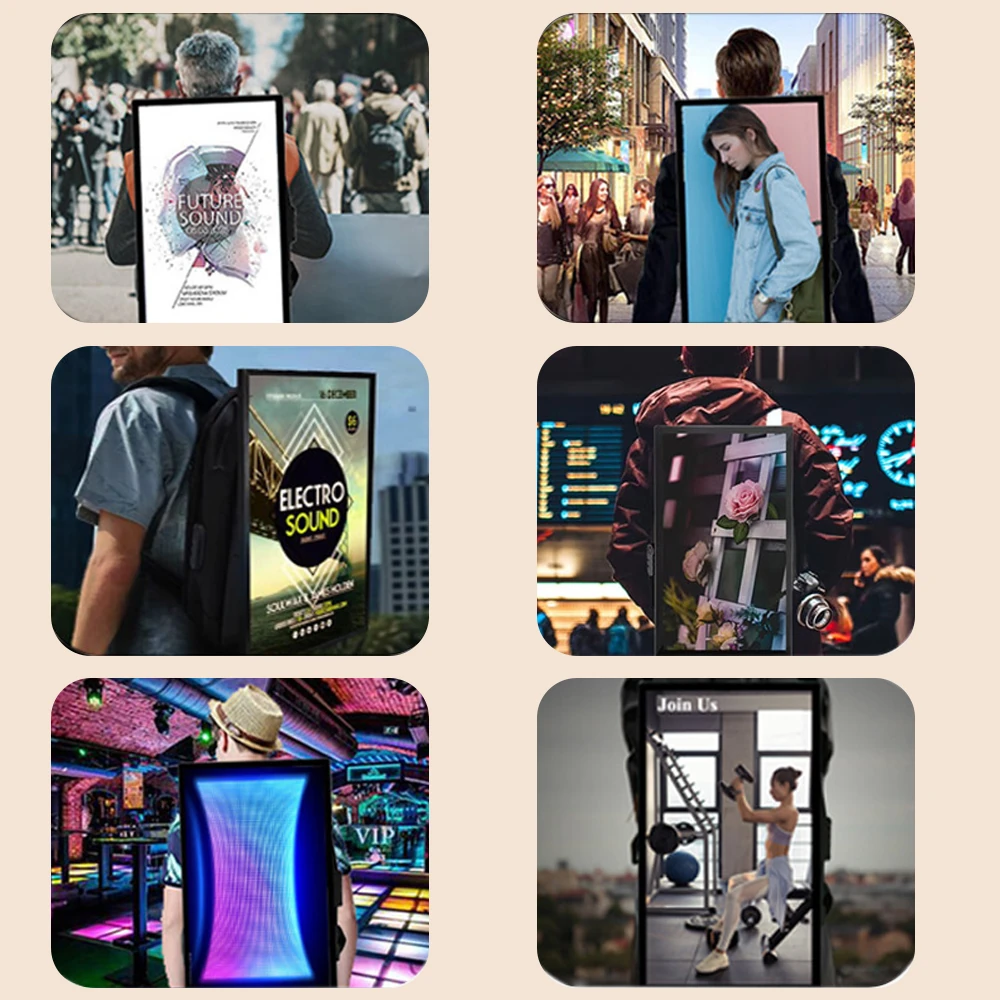 Wintouch LCD Backpack Screen, event, street and retail use cases