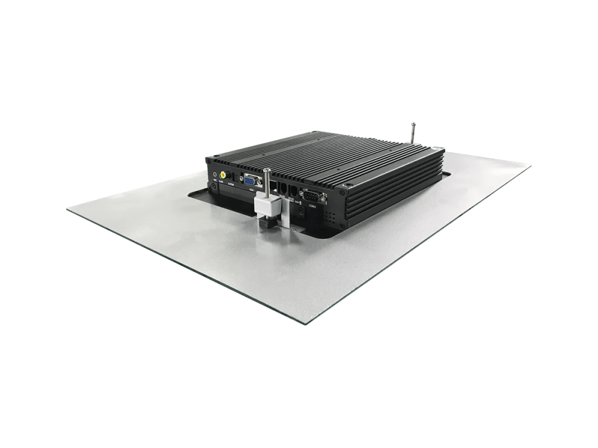 Clamp supports with brackets for the Wintouch WT070B24 touch monitor
