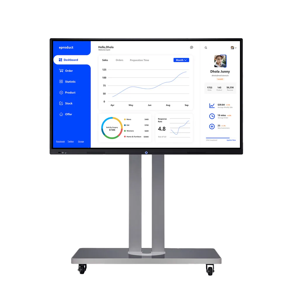 75 Inch Interactive LCD Display & Interactive Flat Panel (TS-H6750