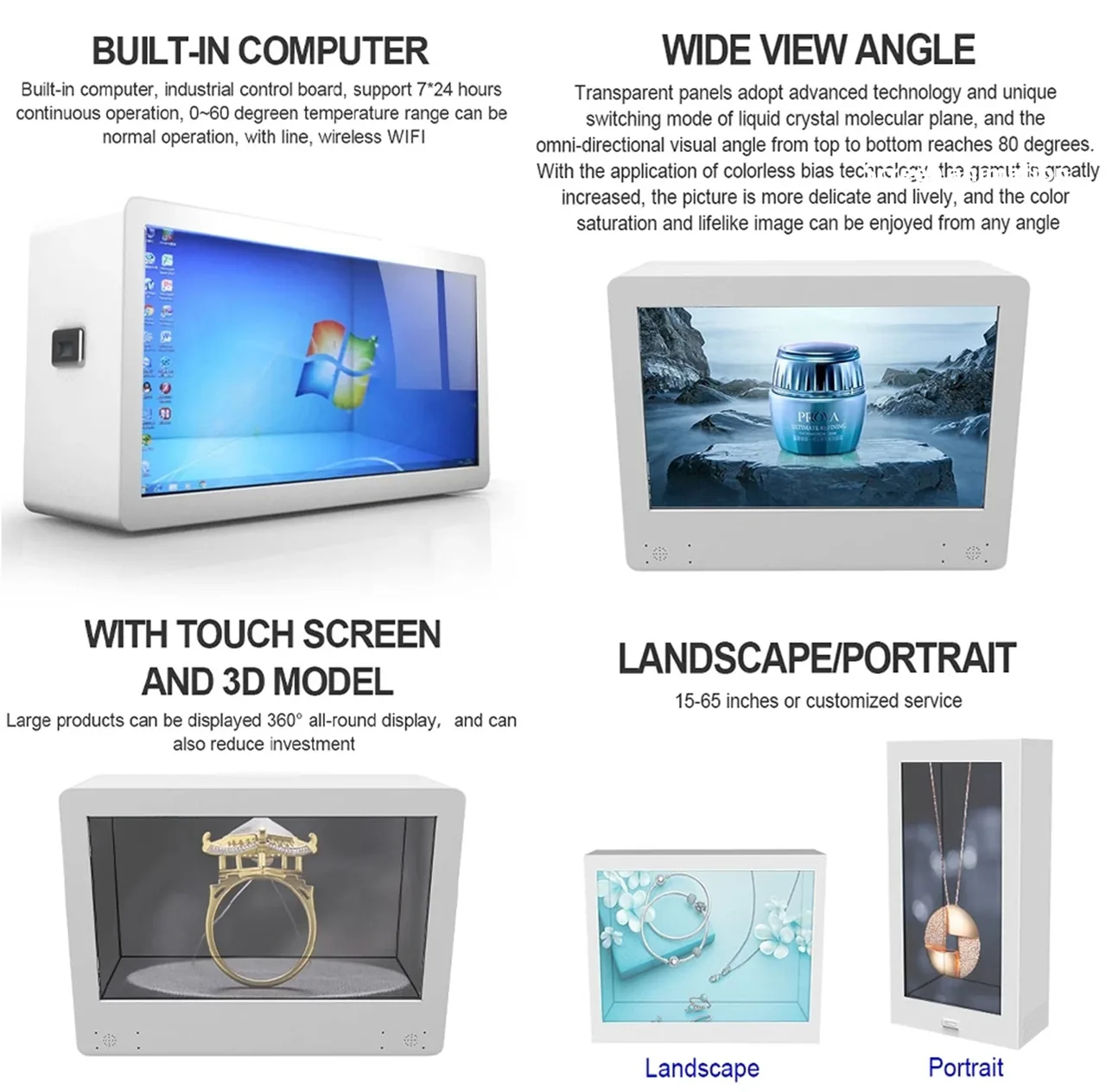 Wintouch transparent LCD display showcase — product feature detail 9