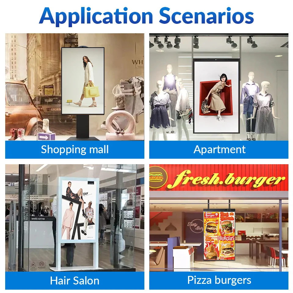 Wintouch Window Display, retail and hospitality application examples