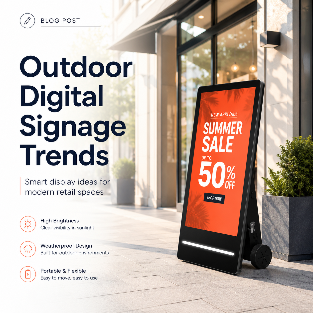 LCD Digital Signage: Outdoor Brightness Needs by Industry